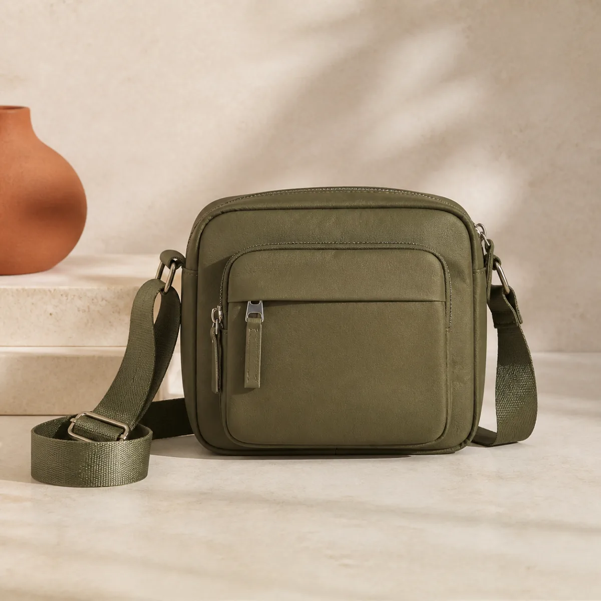 Olive green daily carry bag