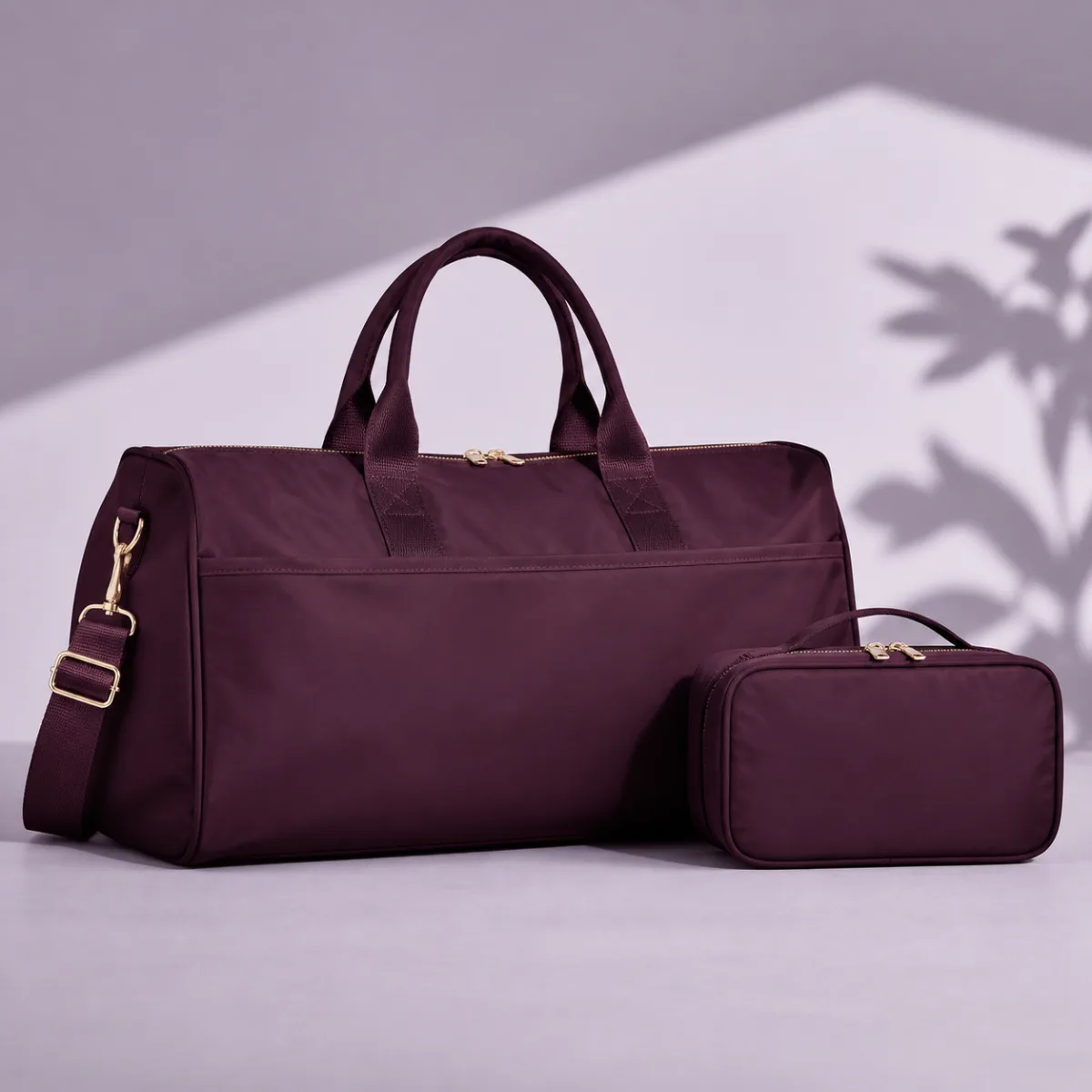 Deep plum weekend travel kit