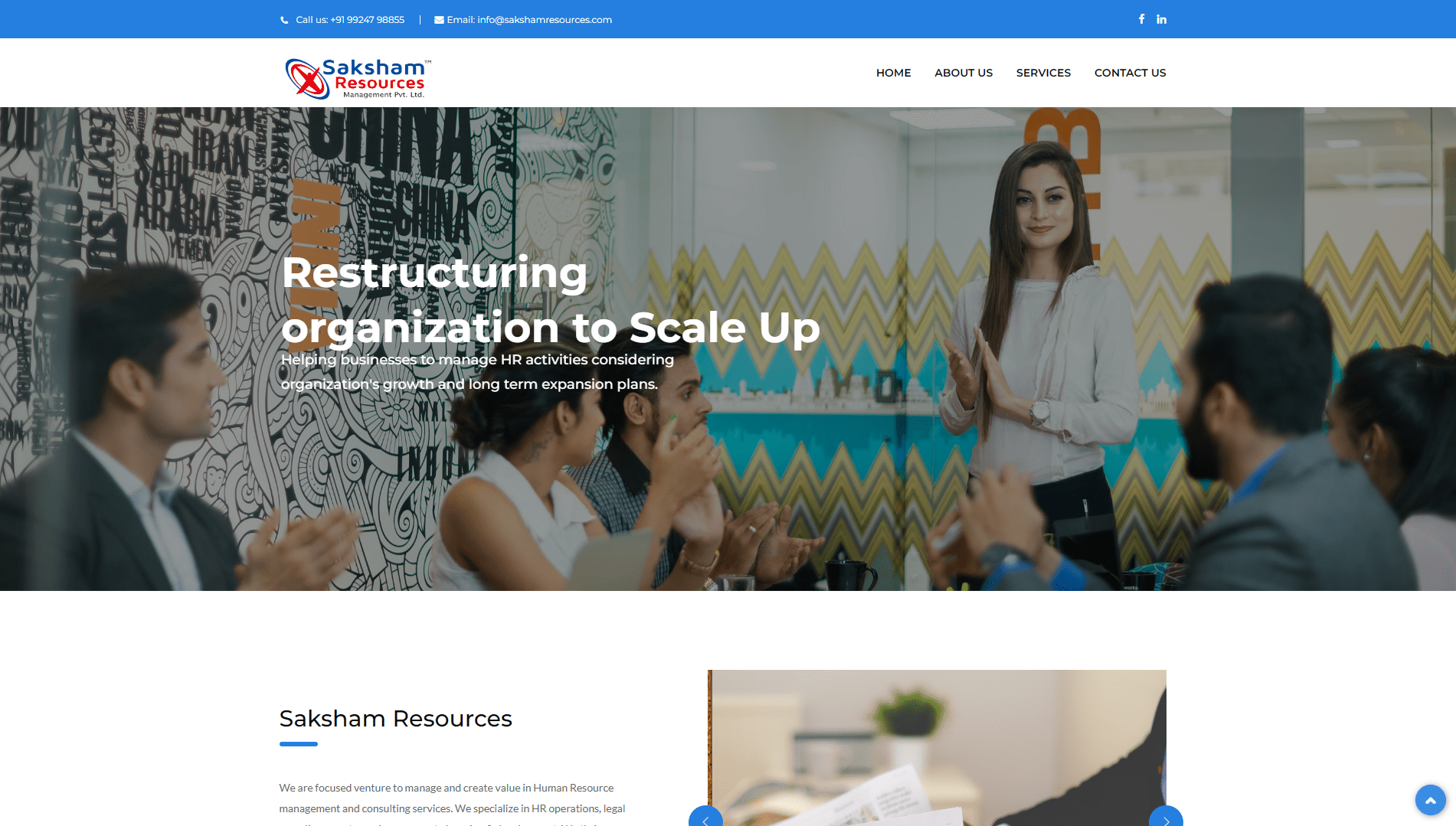 sakshamresources.com website project