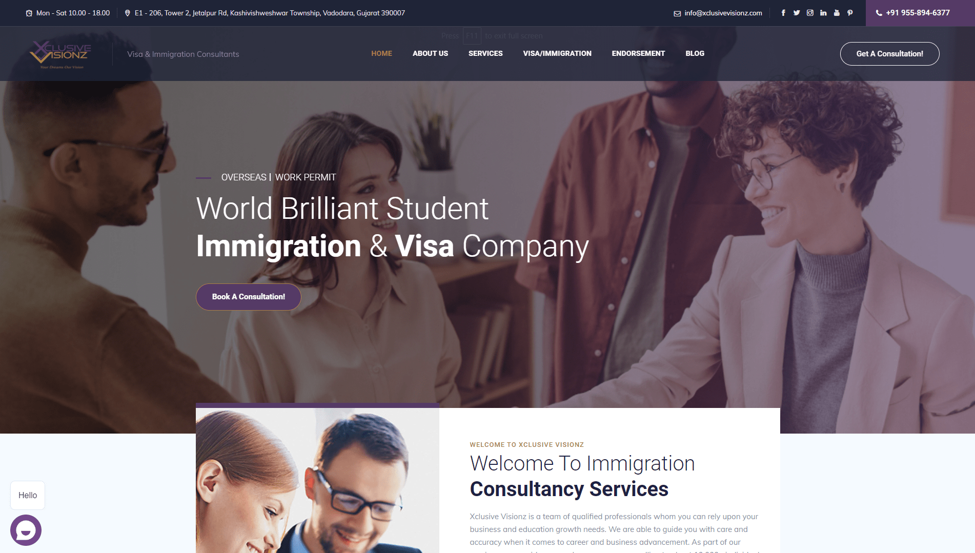 xclusivevisionz.com website project